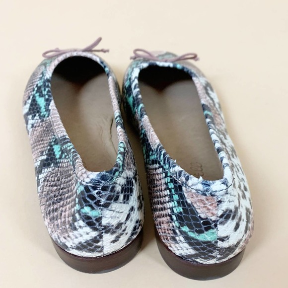 Madewell Women's The Adelle Ballet Flat in Snake Embossed Leather Size 6.5 - Picture 4 of 7